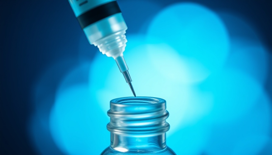 Close-up of syringe with HIV prevention shot vial, soft bokeh background.