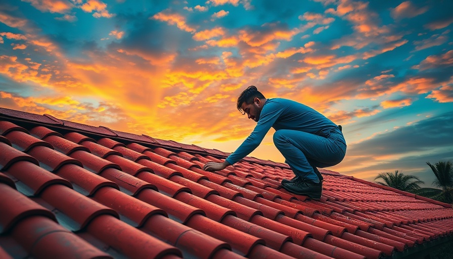 Hiring Roofers in St. George, professional working on a roof under sunset.