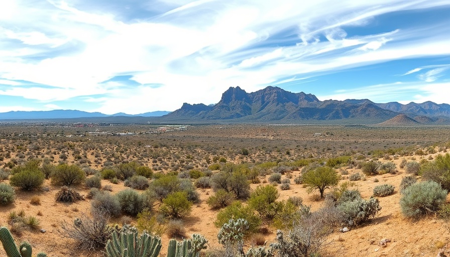 Scenic view while moving to Prescott Arizona with mountain backdrop.