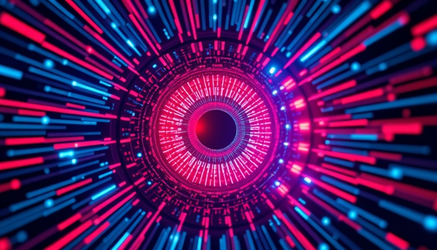Digital representation of quantum computing core with vibrant colors