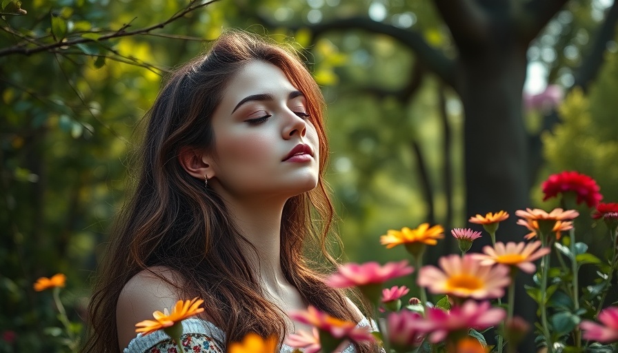 Serene woman's meditation in nature highlighting benefits of wellness.