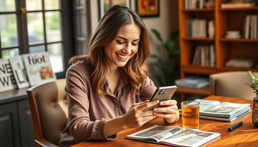 Adult learning Spanish using a smartphone in cozy setting.