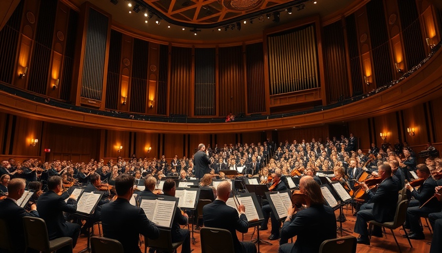 Fresno summer orchestra academy grand performance in elegant concert hall.