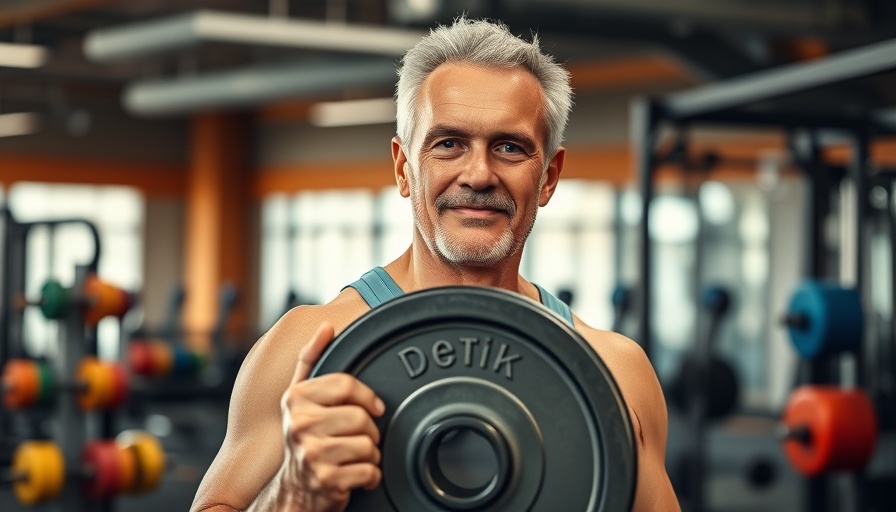 Man lifting weights in gym showing exercise benefits for brain health.
