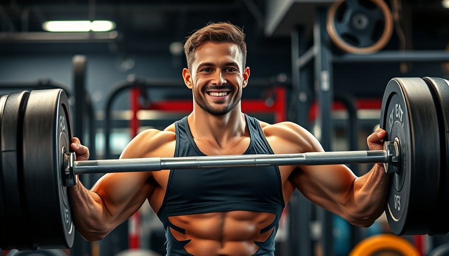 Man in a gym holding a barbell, promoting weight loss tips in Fresno CA.
