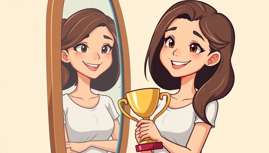 Illustration of confident woman reflecting effects of self-talk.