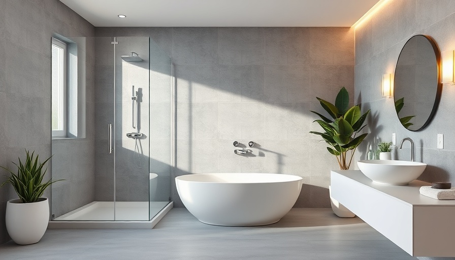 Modern bathroom design with shower and tub, remodel cost focus.