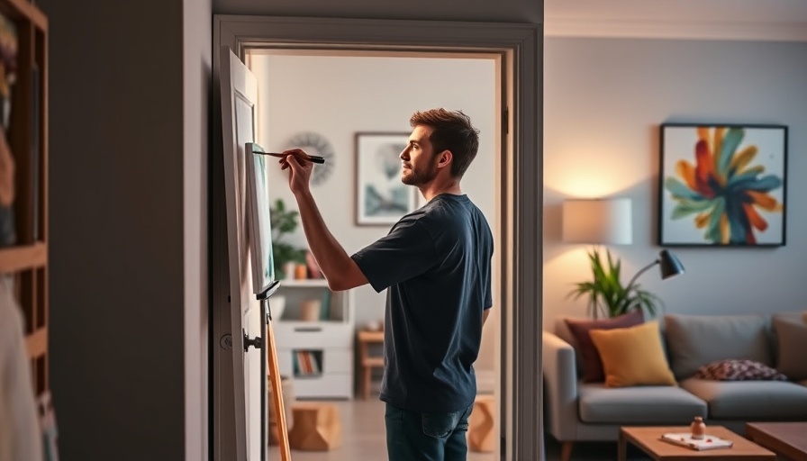 Creative painting ideas for home; person painting interior.