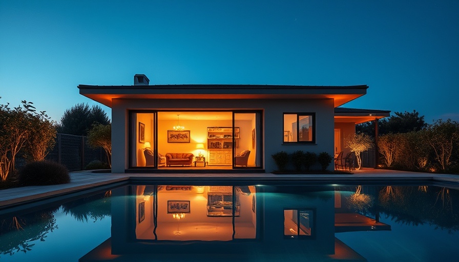 Modern one-story home showcasing warm ambiance, symbolizing lower mortgage rates soon.