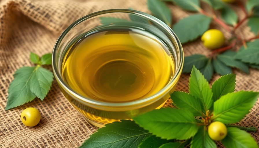 Benefits of Temru or Pahari Neem oil, leaves, and fruits in a rustic setting.