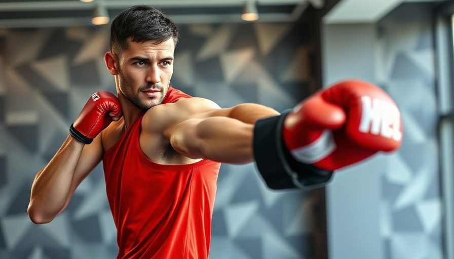 20 minute cardio kickboxing workout trainer in gym.