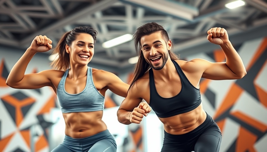 Energetic duo demonstrating 20 Minute HIIT Workout for Beginners.