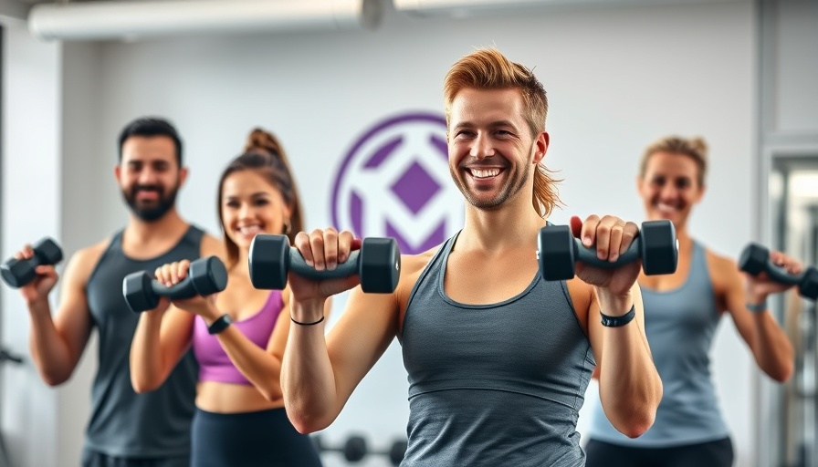 Instructors demonstrate 15 Min Strength Training for Seniors with dumbbells.