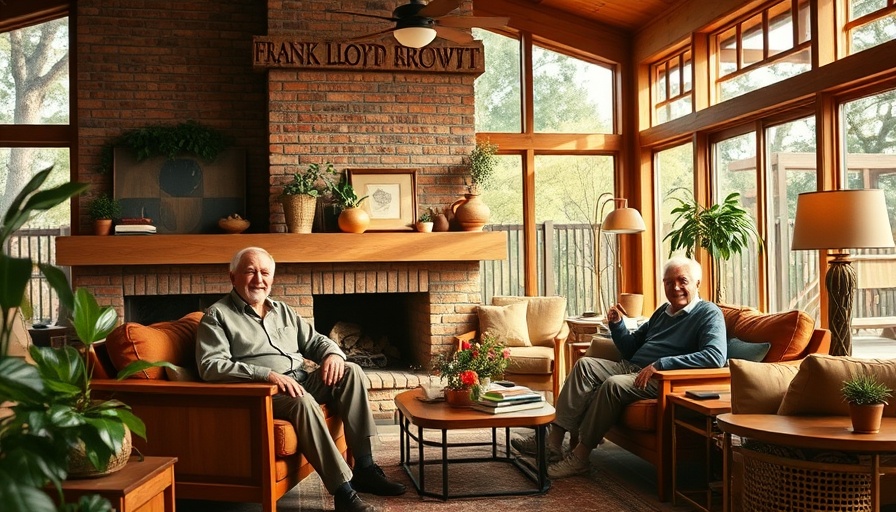 Living in a Frank Lloyd Wright Usonian home with three elderly men.