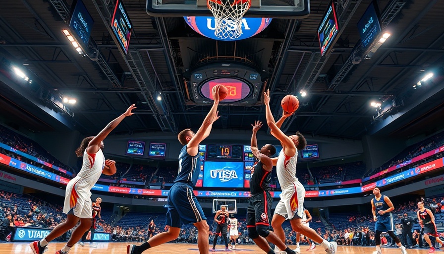 Dynamic basketball game at UTSA athletics facility