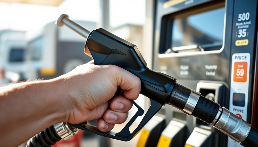 Close-up of refueling at a gas station amid California gas prices increase.