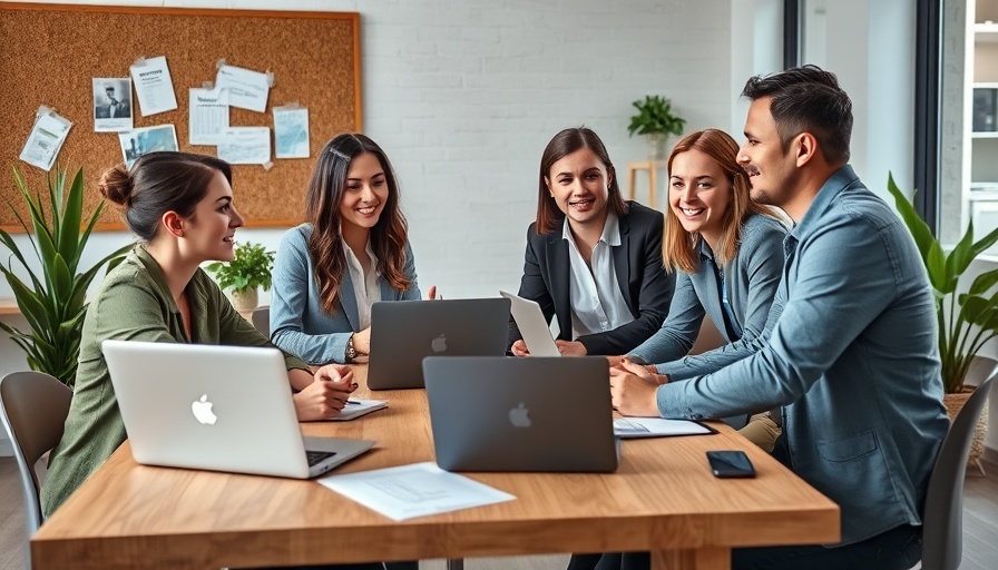 Group of accountants discussing financial management strategies.