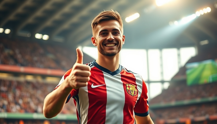 San Diego FC player celebrating comeback win with thumbs up.