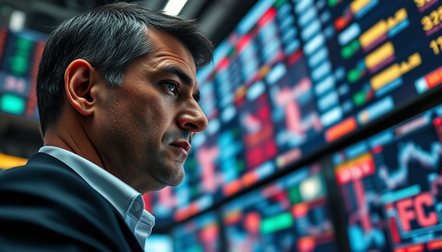 Depiction of current market conditions with vibrant data displays.