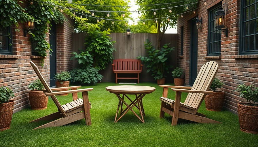 Revive Outdoor Wood Furniture in a cozy urban garden space.