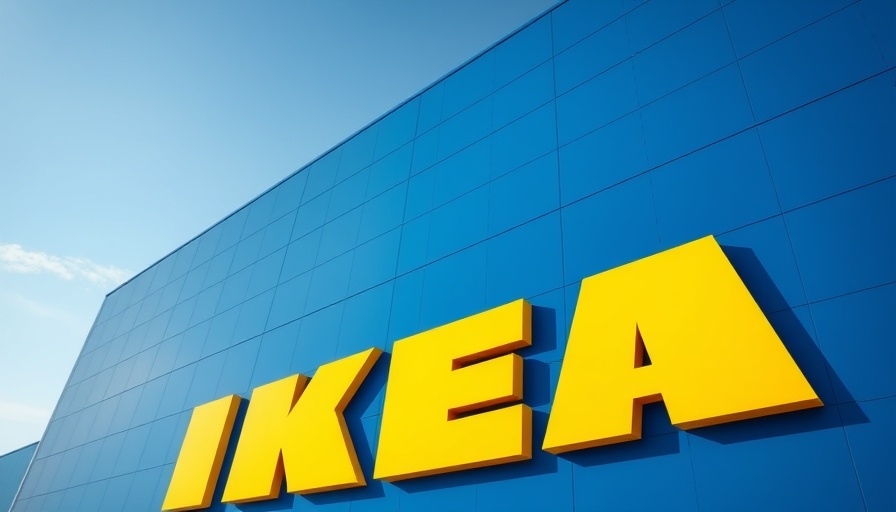 IKEA store exterior with blue facade and yellow logo.
