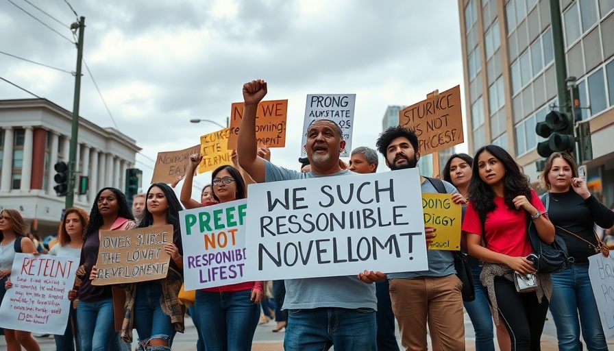 San Diego activists protest high-rise development in grassroots demonstration.