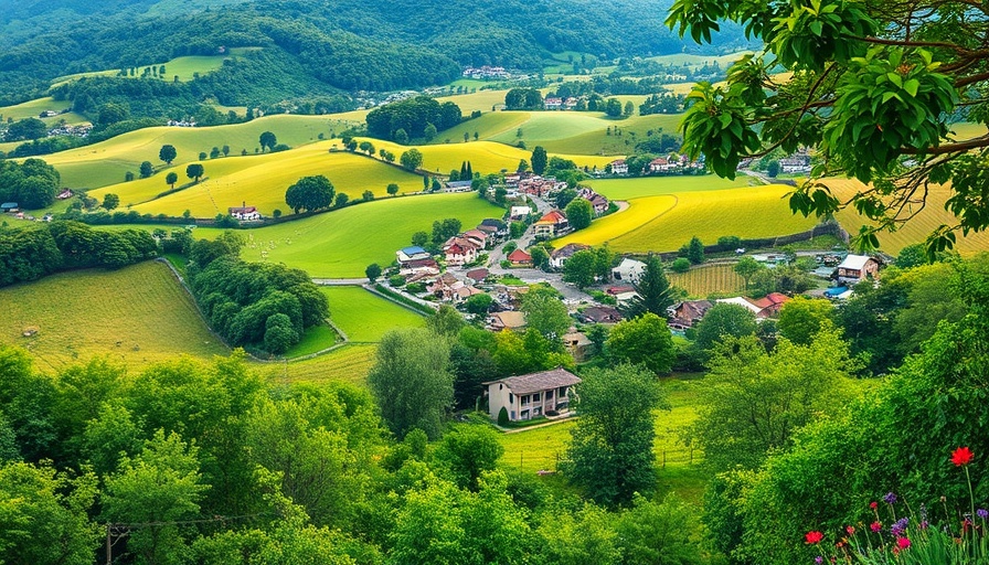 Scenic view of lush landscape highlighting sustainable tourism in Thailand.
