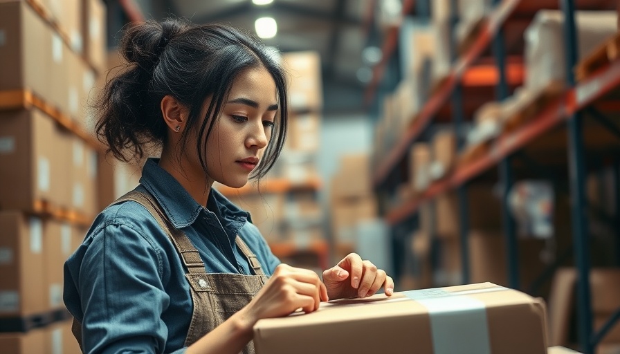 Vietnam tariffs impact on retail: Worker packing boxes in a warehouse