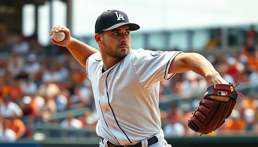 Dustin May starts season strong, pitcher delivering a throw in stadium.