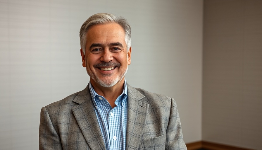 Middle-aged man smiling indoors related to San Diego real estate.