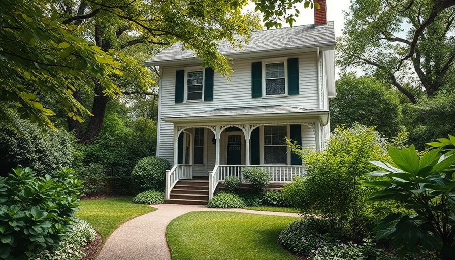 Charming vintage house with lush garden, illustrating cold air rule for home buying.