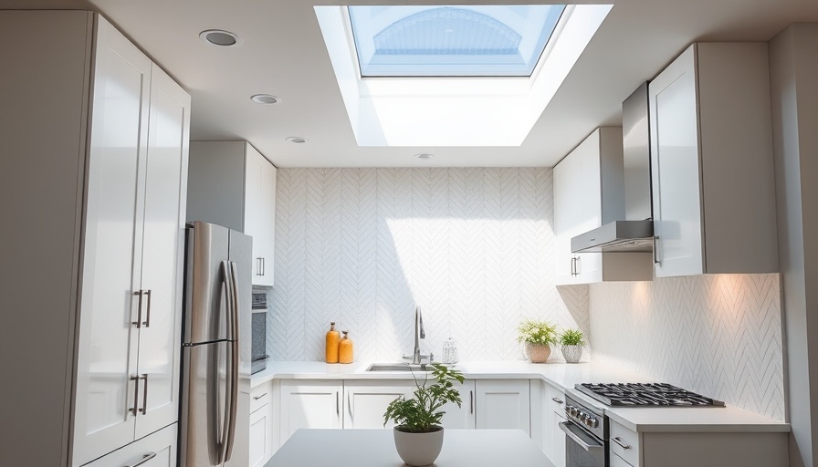 Contemporary kitchen with Illume skylight, modern design.