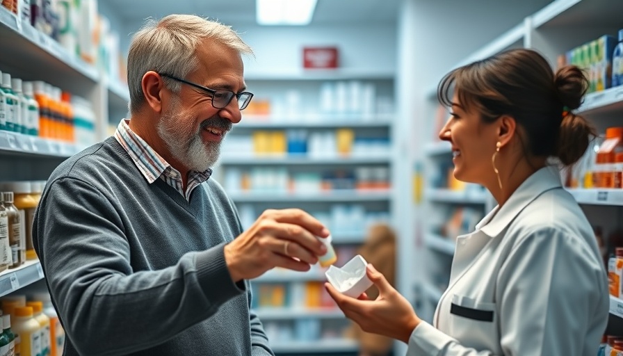 Pharmacist and customer discussing medication, ACIP changes patient care.