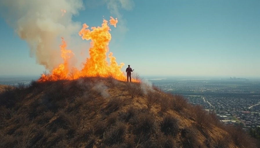 Hillside fire in Escondido arson investigation scene.