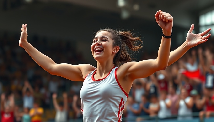 Alex Gazan triumphantly celebrates at CrossFit event, pre-withdrawal.