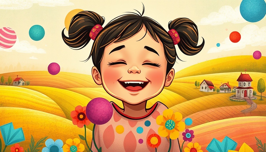 Transracial adoption journey depicted in a colorful, dreamy illustration.