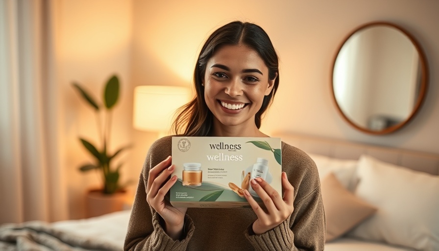 Woman displaying wellness product in cozy bedroom, EquiLife Summer Sale.