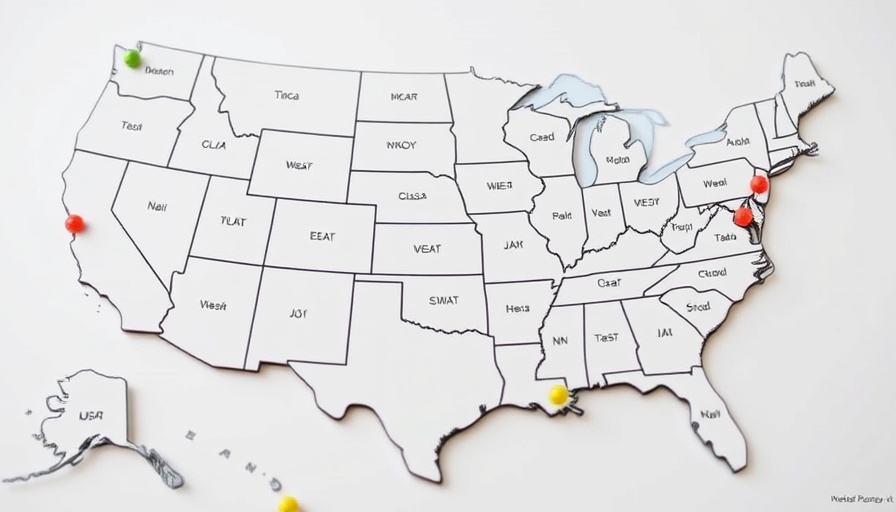 Map highlighting used car bargains in Southern California with color-coded drops.