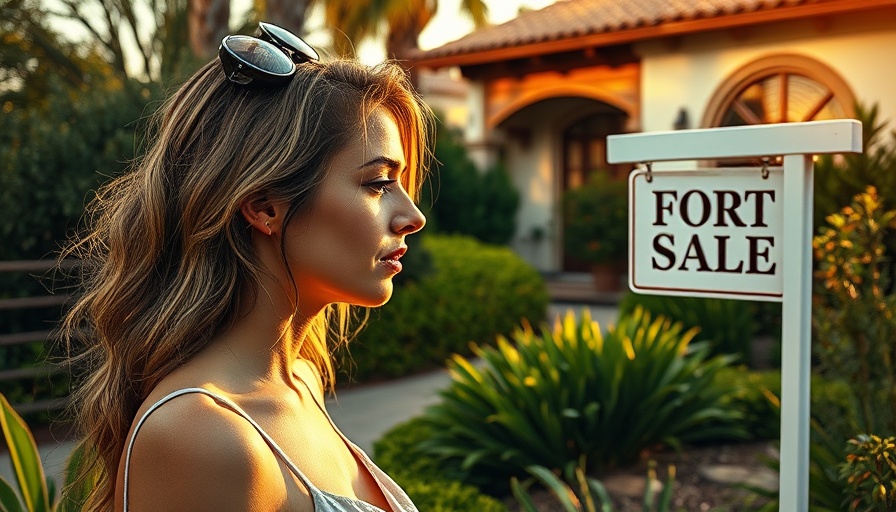 Smart strategies to sell your home in a slower market: woman with house for sale sign.