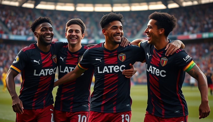 LAFC celebrates 3-0 victory over Colorado Rapids, smiling players on field.