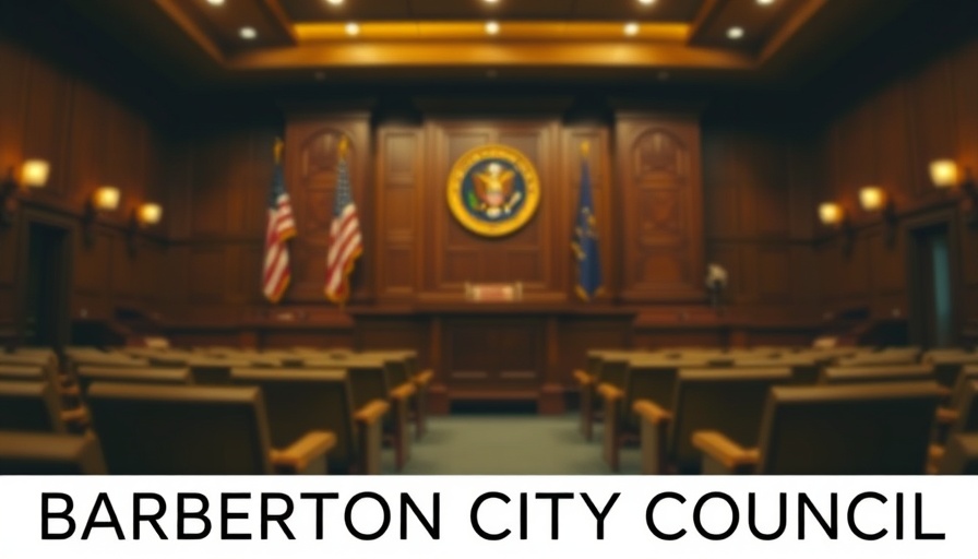 Barberton city council chamber image related to electricity outages.
