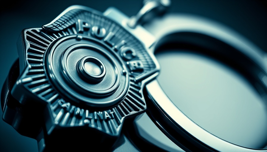 Police badge and handcuffs symbolize West Side Neighborhood Crime Watch.