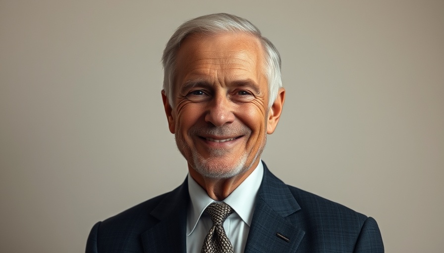 Serene older man smiling in formal attire, Celebrating the Life of James Jim McCartney