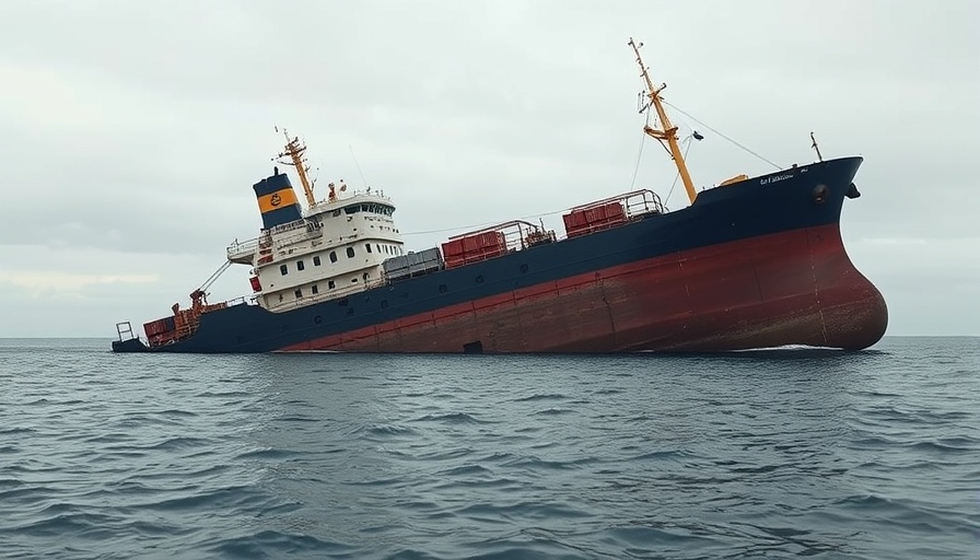 Yemen rebels kidnap survivors: Sinking cargo ship in calm sea.
