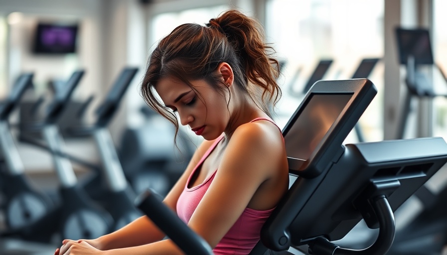 Young woman sleeping on exercise bike in gym - Training Late Might Disrupt Your Sleep.