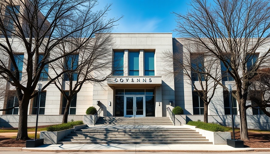 Exterior of Bakersfield probation department building, sunny day