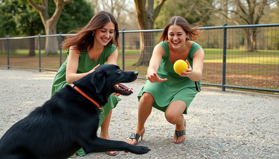 Woman enjoys playful time with a dog at Republic at Alamo Heights.