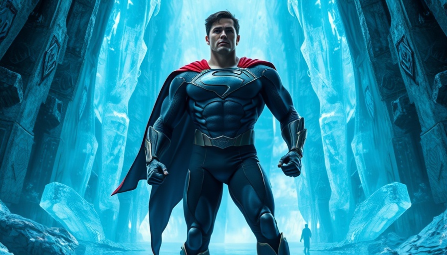 Superhero in icy fortress representing business growth strategies.
