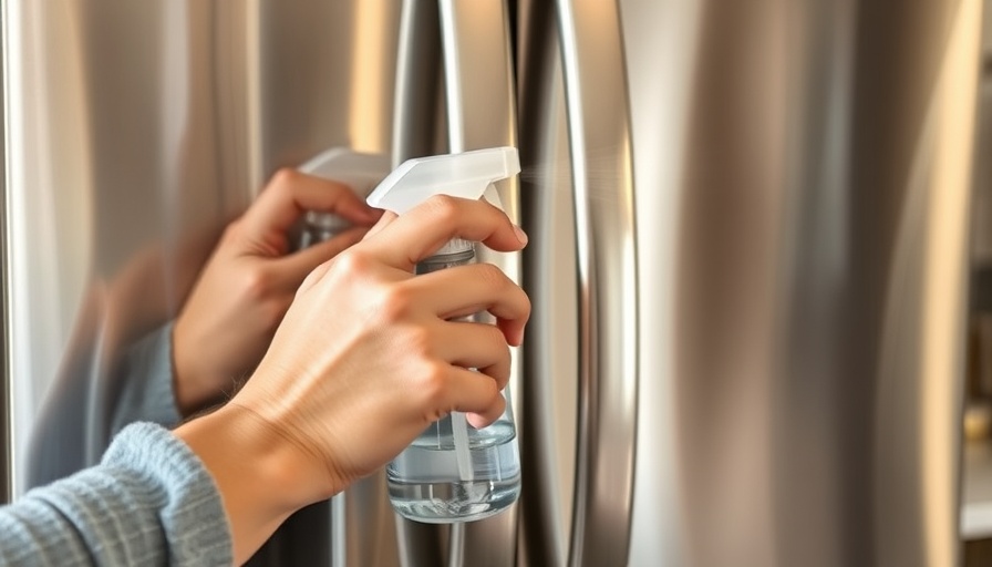 Close-up of hand cleaning stainless steel fridge, Best Ways to Clean Greasy Kitchen.