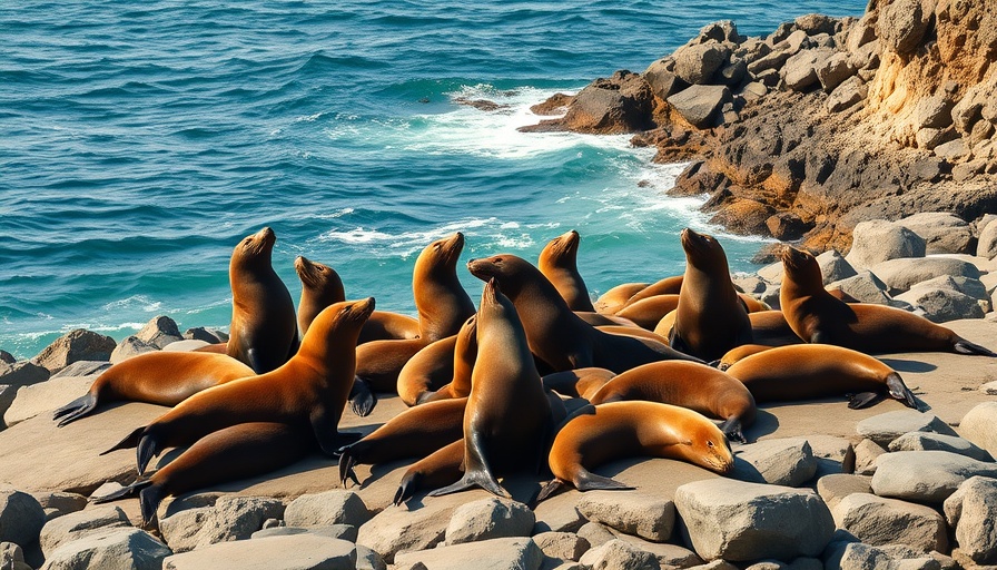 Sea lions on rocks by the ocean - free things to do in San Diego with kids
